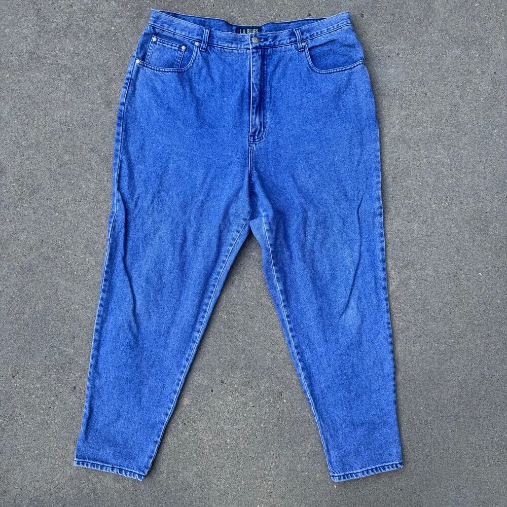 Vintage 90s LA Blues High Rise Taper Leg Relaxed Mom Jeans PLUS Size 22 AVG